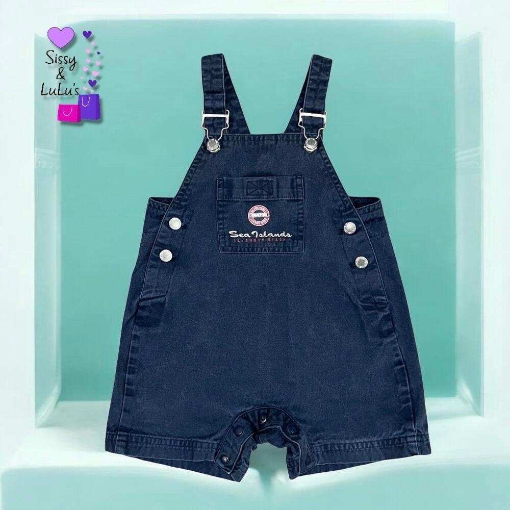 Pudding Navy Blue Overalls One-Piece Size 12M